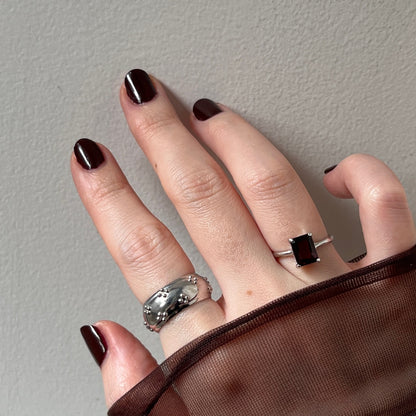 [ eyelet ] ring silver