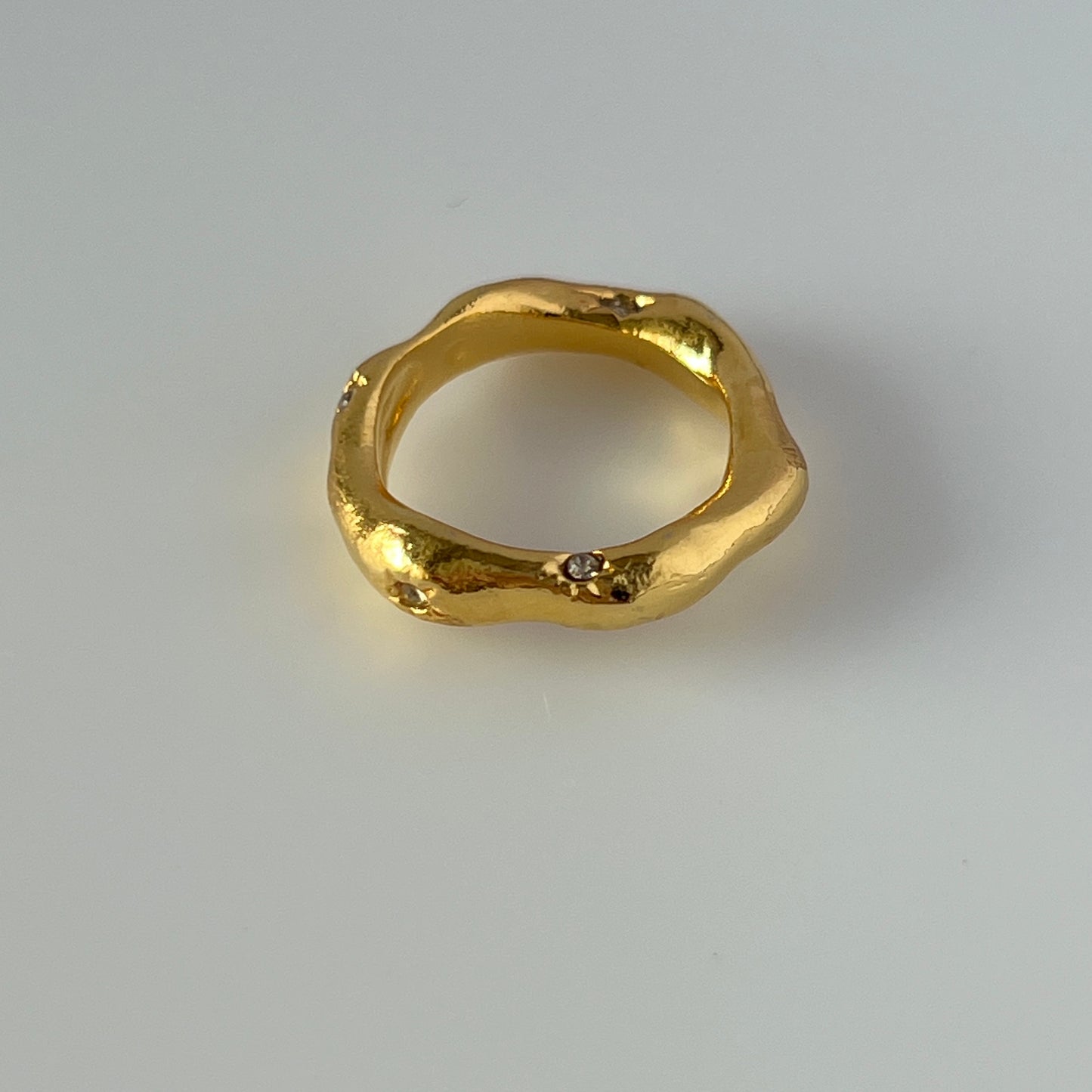 [ crystal ] nuanced pinky ring [ gold ]