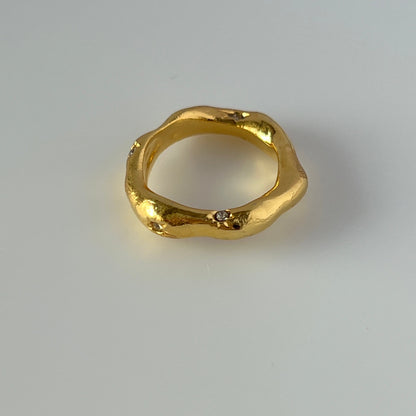 [ greige ] nuanced pinky ring [ gold ]