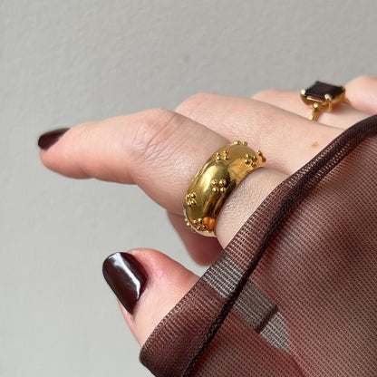 [ eyelet ] ring gold