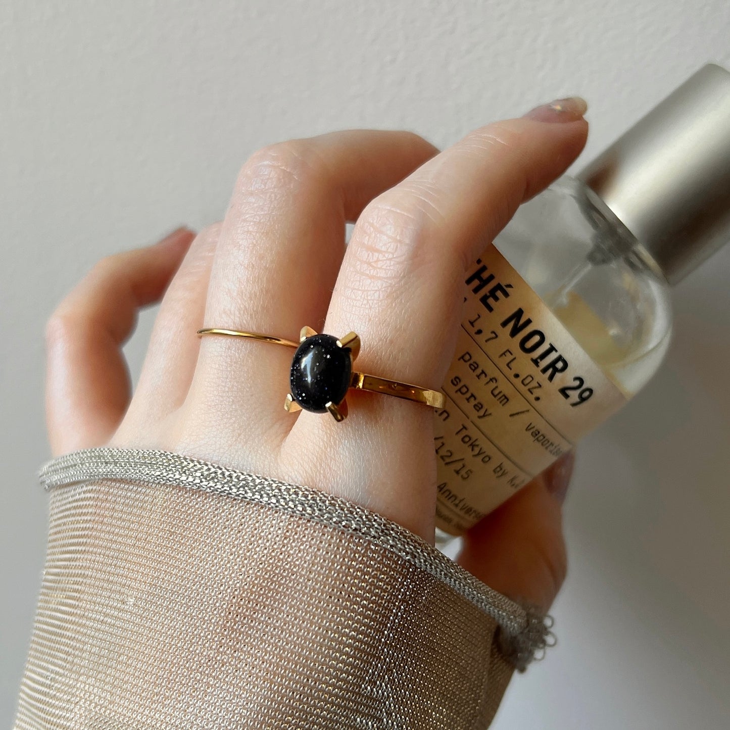 [ blue gold stone ] classic gold [ free size ]