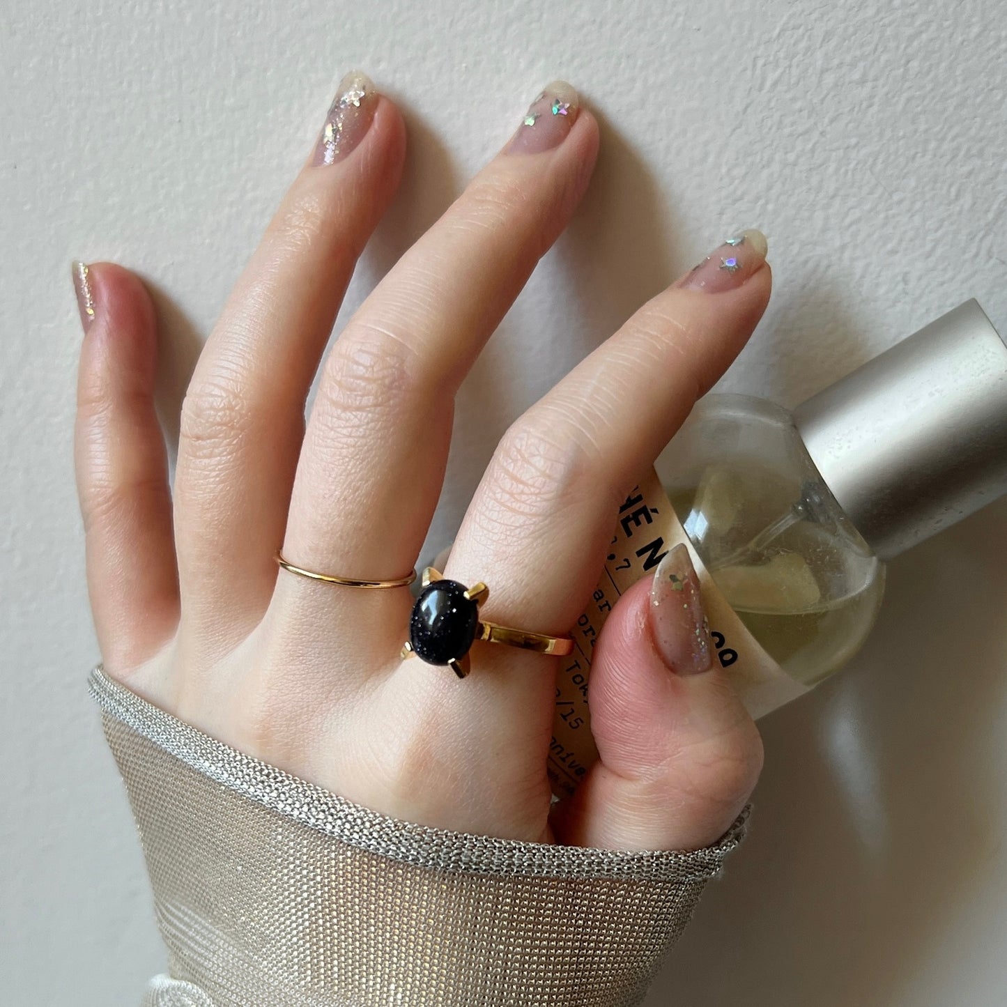 [ blue gold stone ] classic gold [ free size ]