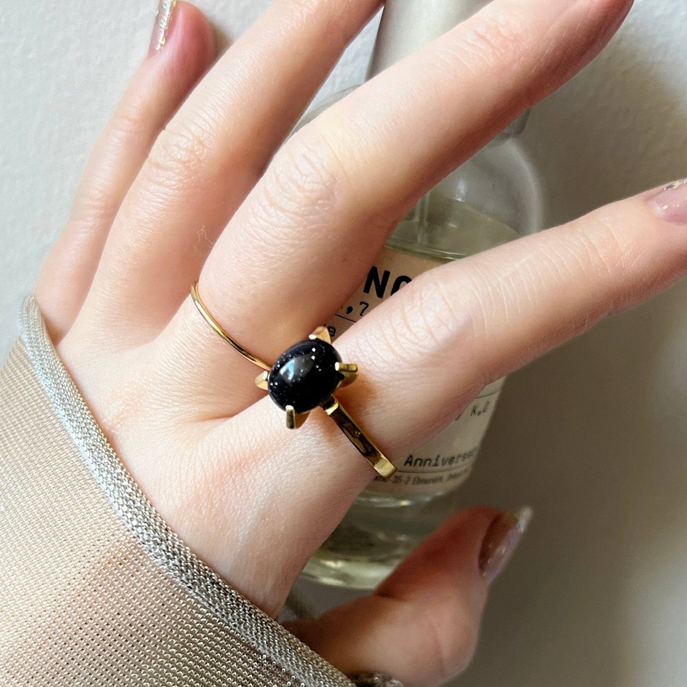 [ blue gold stone ] classic gold [ free size ]