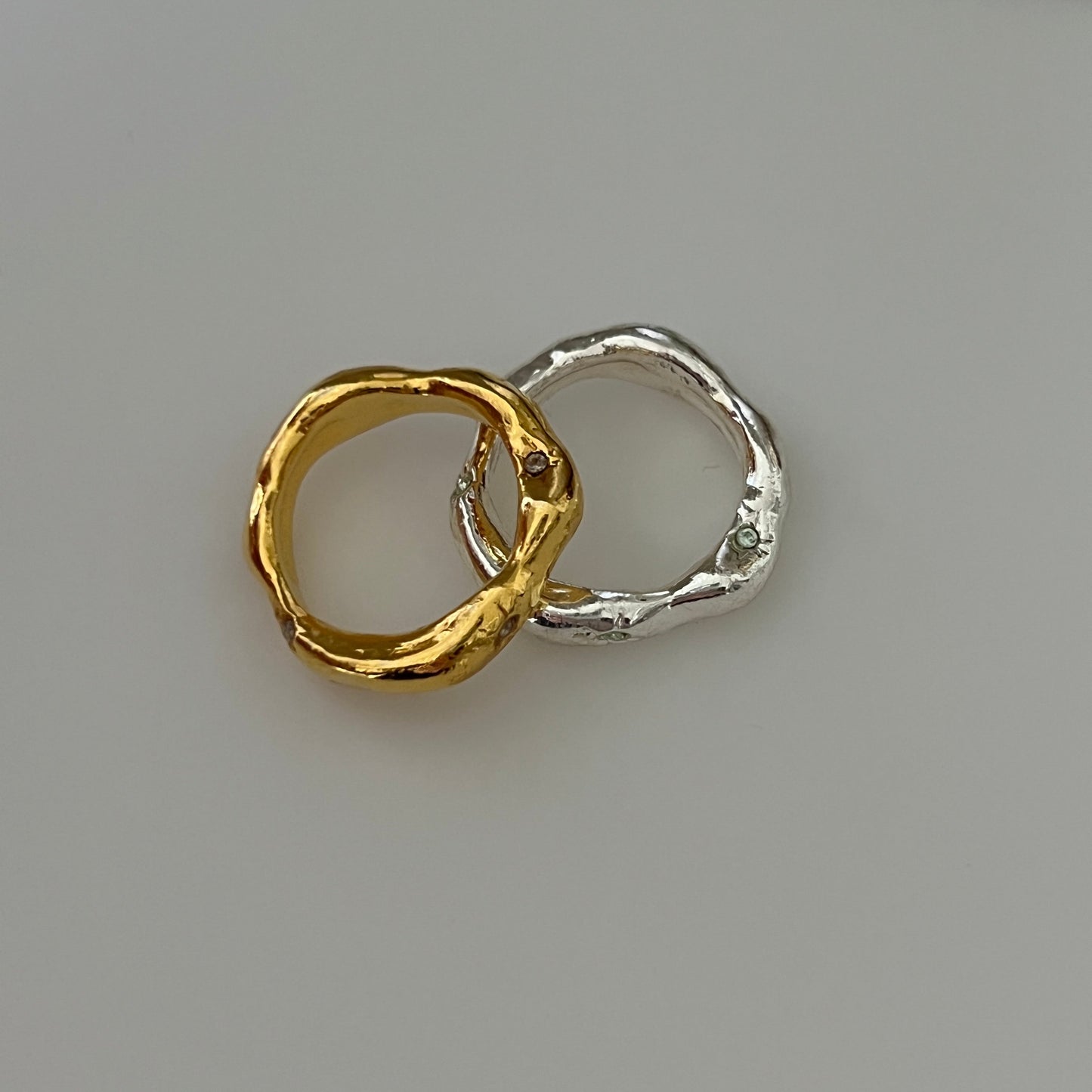 [ greige ] nuanced pinky ring [ silver ]