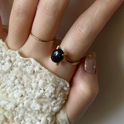 [ blue gold stone ] classic gold [ free size ]