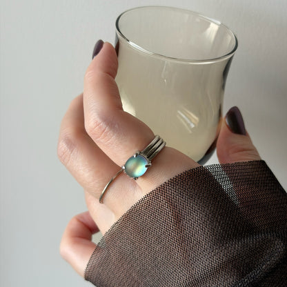 [ frost glass ] trois silver