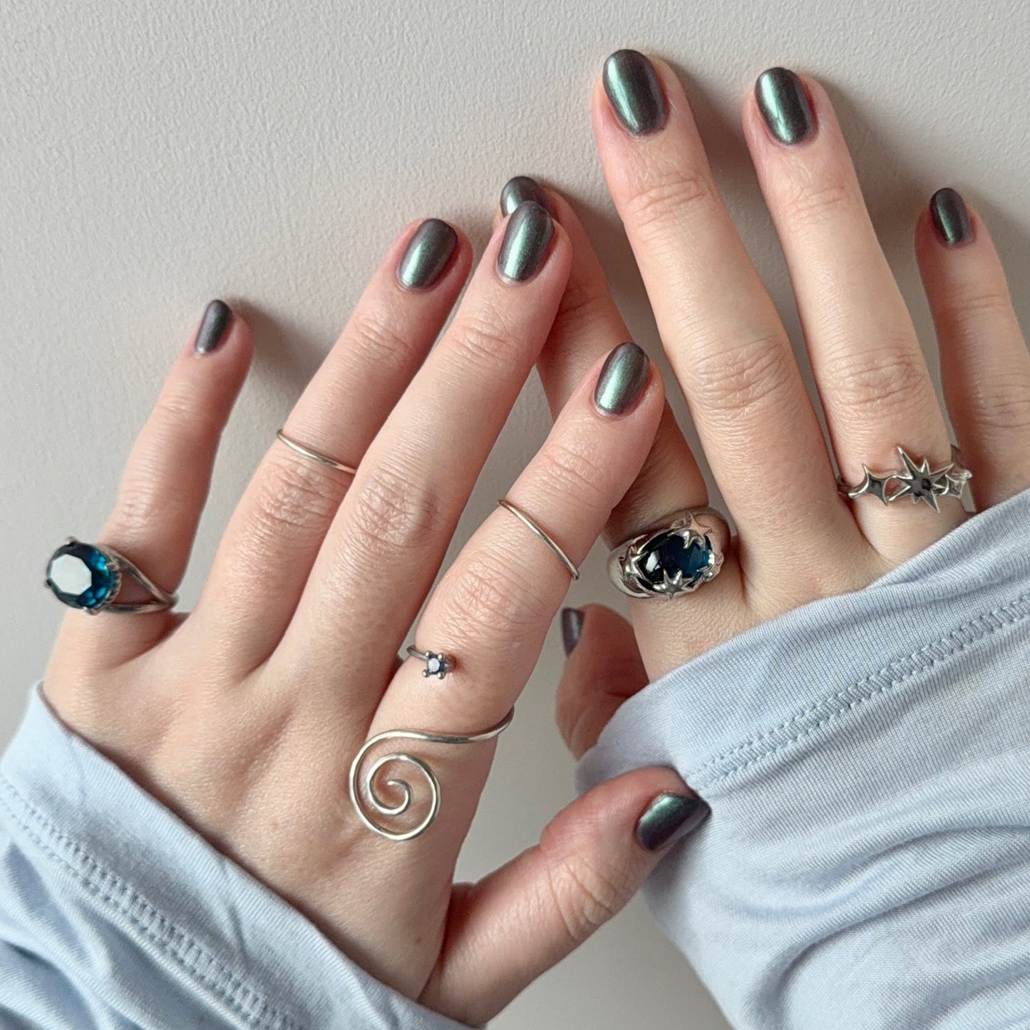 [ apatite ] twinkle ring silver