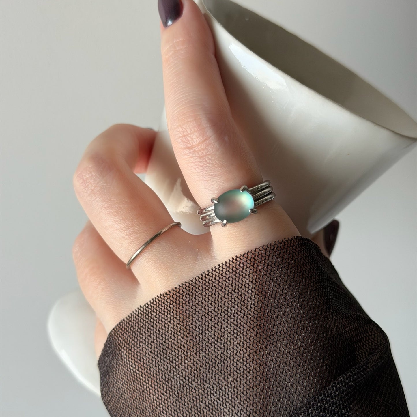 [ frost glass ] trois silver