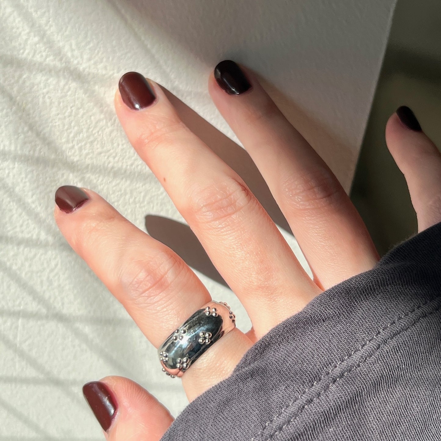 [ eyelet ] ring silver
