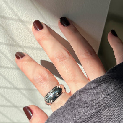[ eyelet ] ring silver