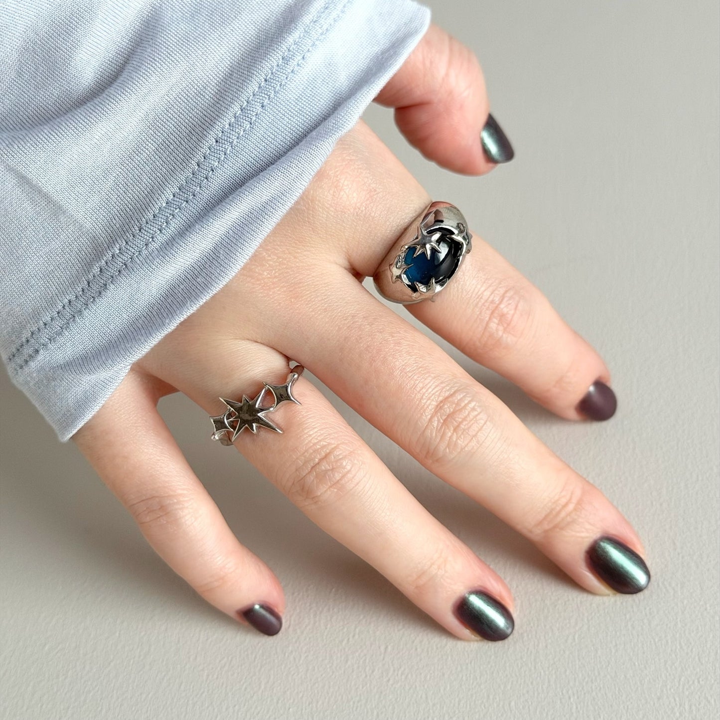 [ apatite ] twinkle ring silver