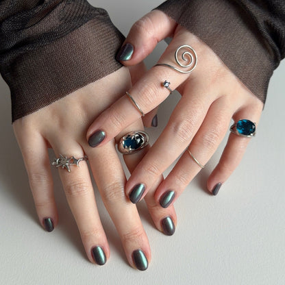 [ apatite ] twinkle ring silver