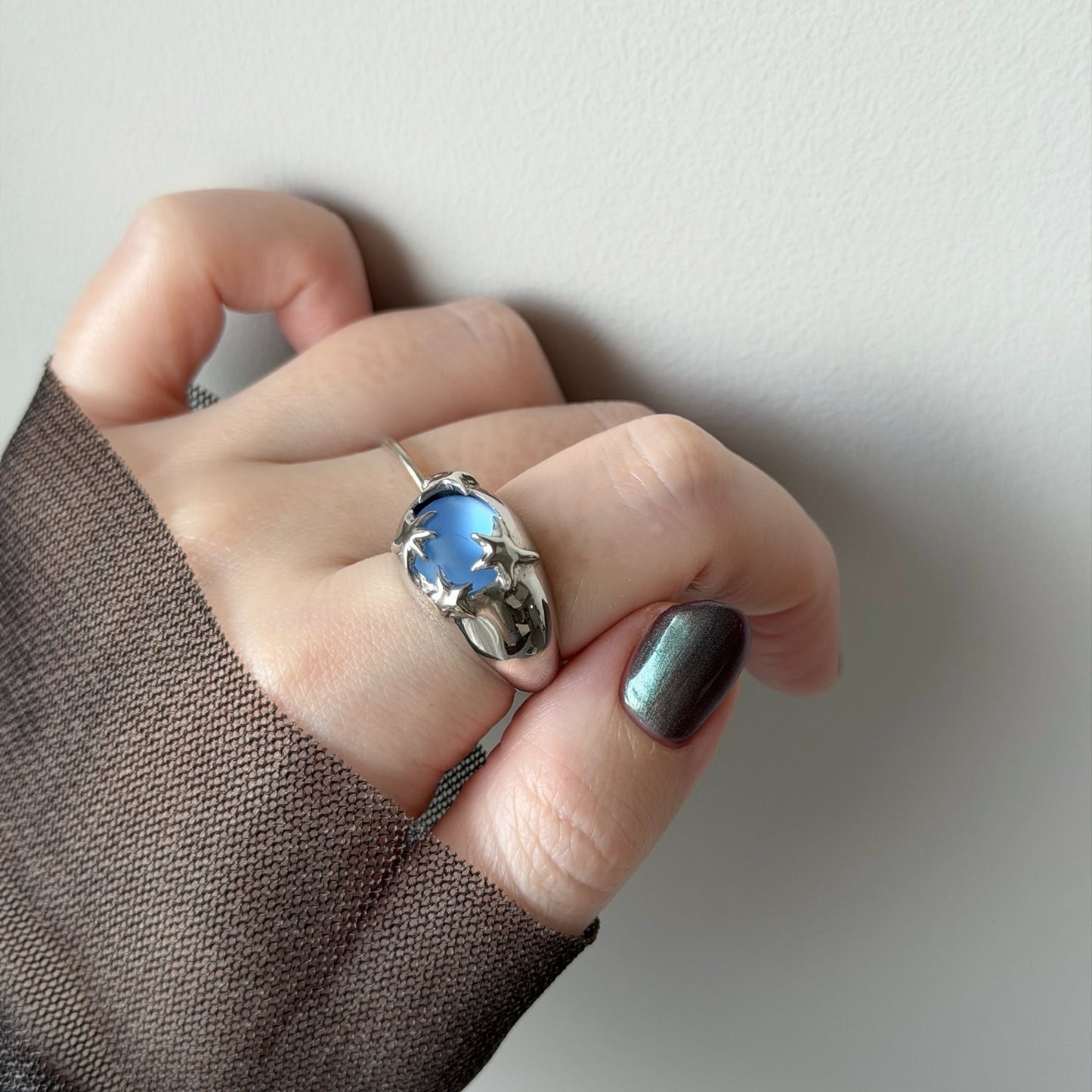 [ sapphire frost ] twinkle ring silver