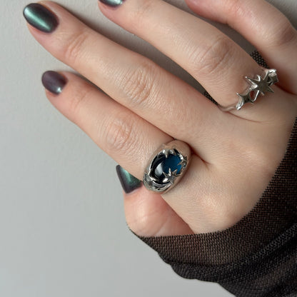 [ apatite ] twinkle ring silver