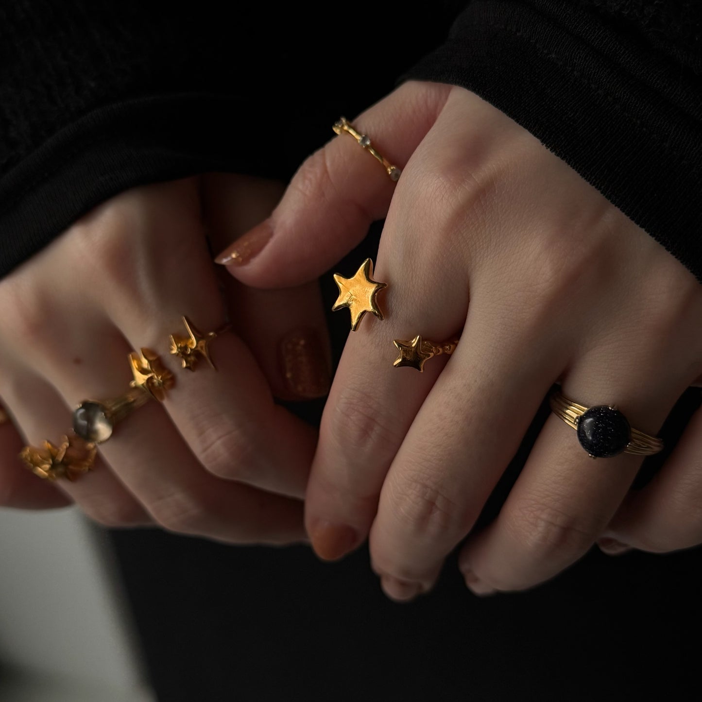 [ gold ] multiple star [ free size ]