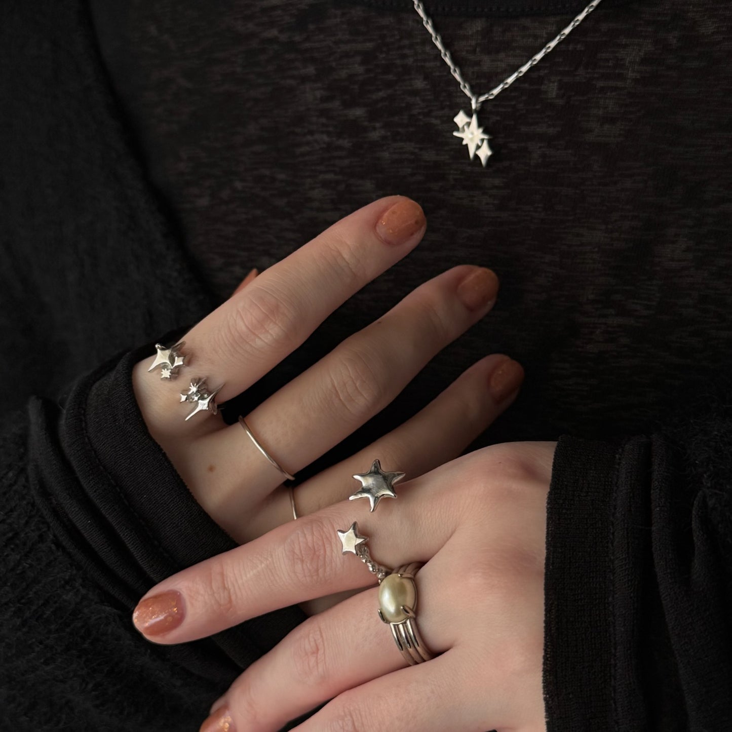 [ silver ] meteor [ free size ]