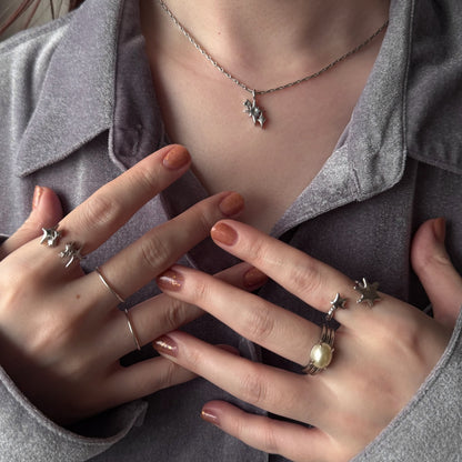 [ silver ] meteor [ free size ]