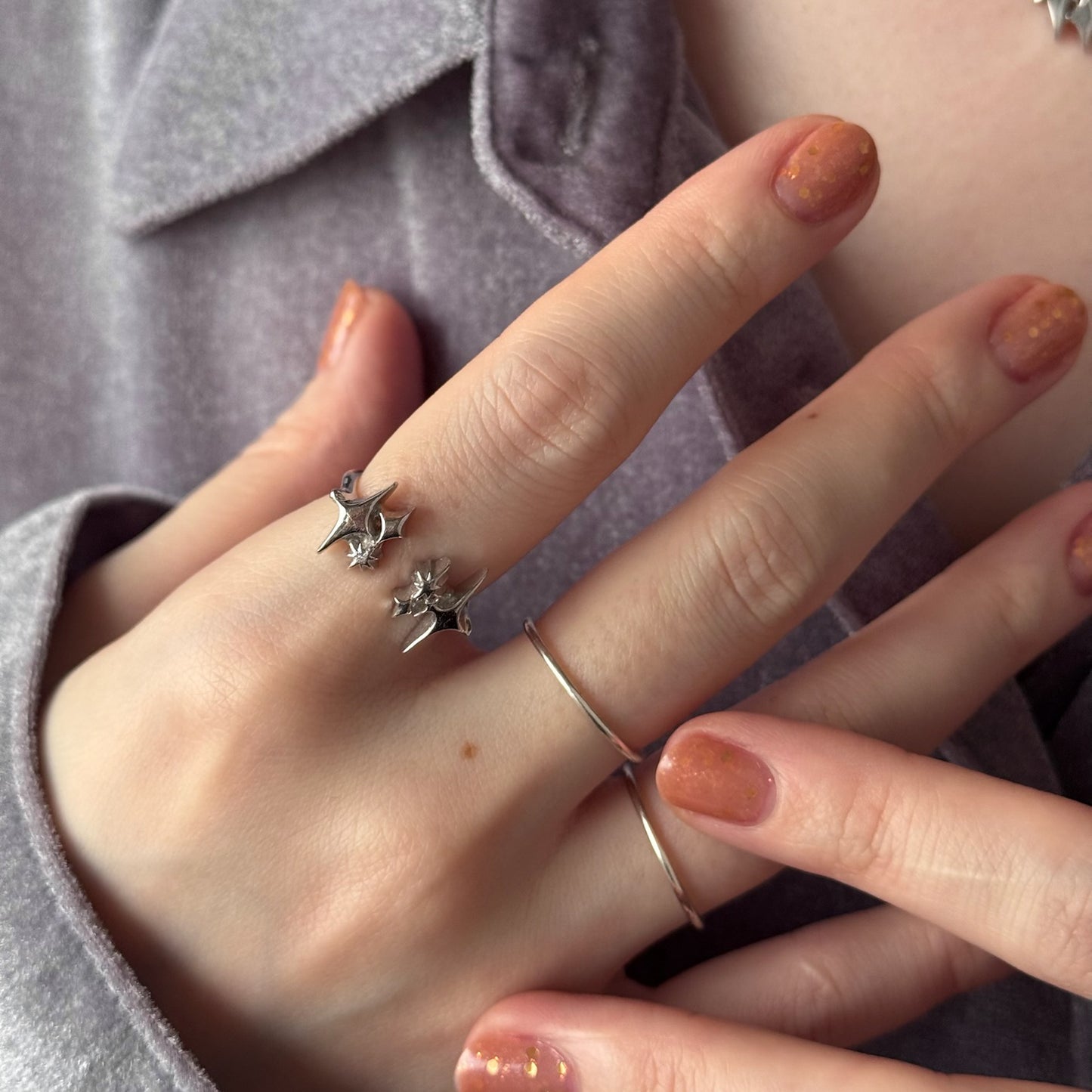 [ silver ] meteor [ free size ]