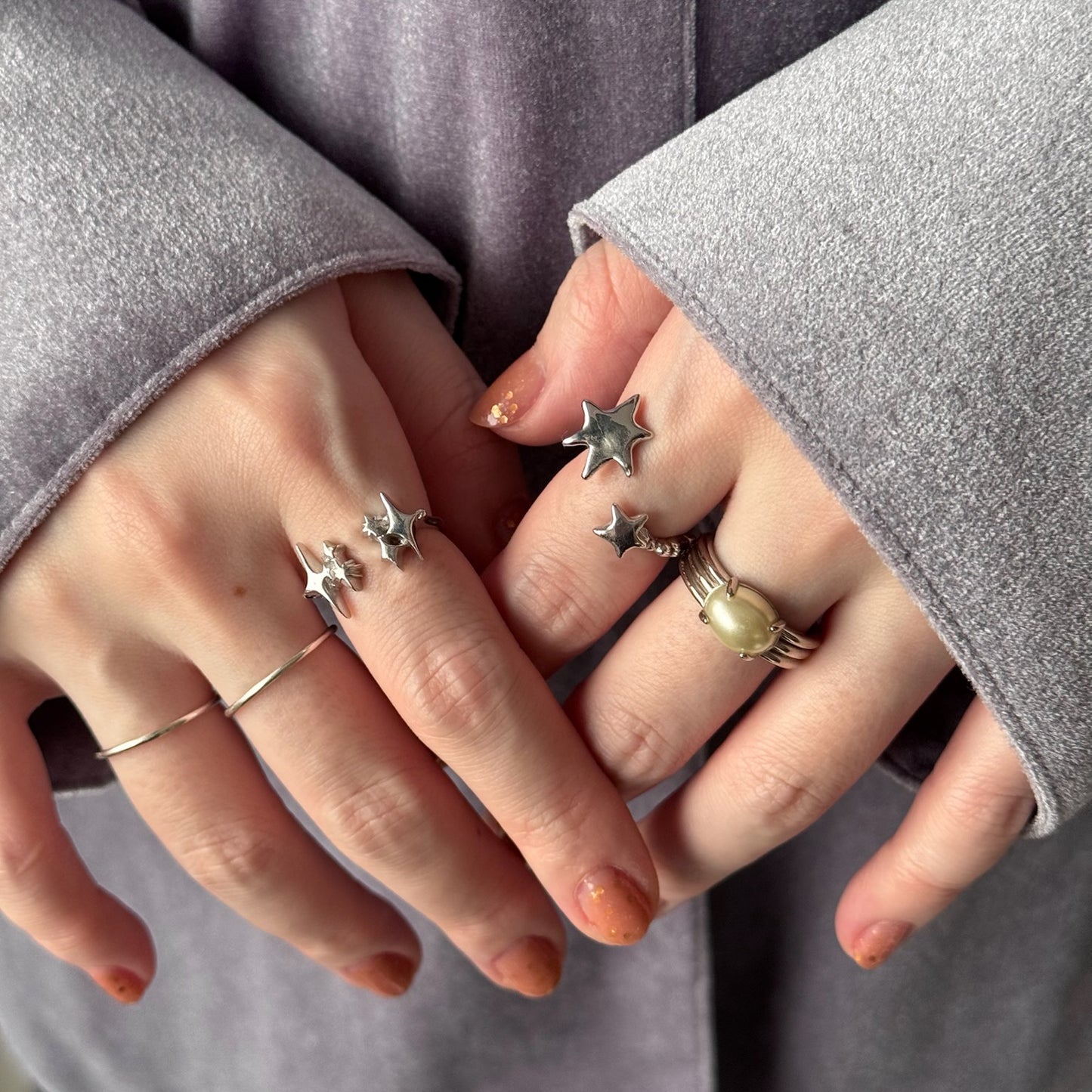 [ silver ] meteor [ free size ]