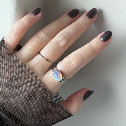 [ vintage purple glass ] trois silver