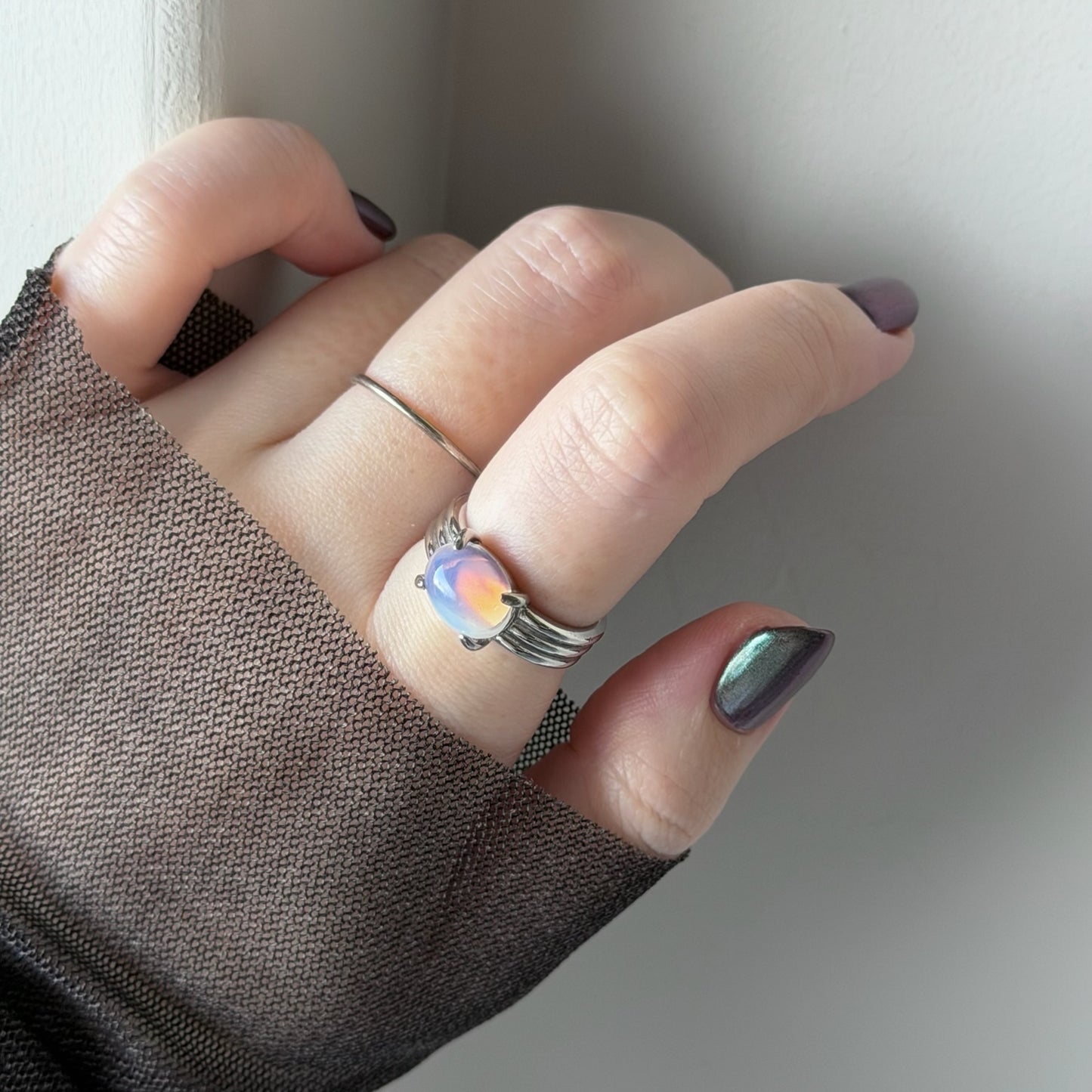 [ vintage purple glass ] trois silver