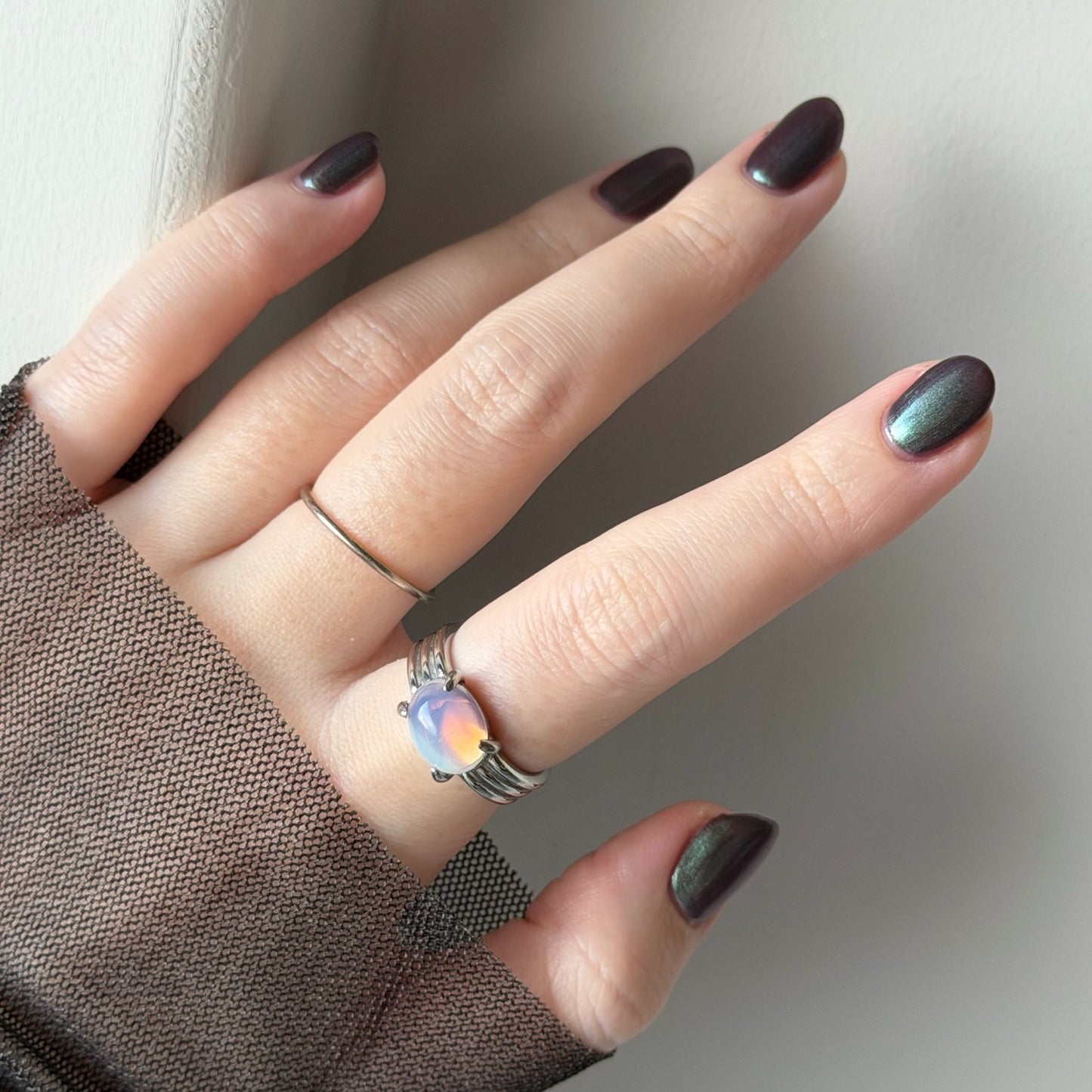 [ vintage purple glass ] trois silver
