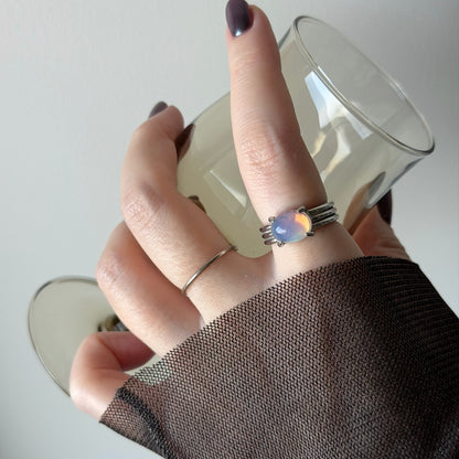 [ vintage purple glass ] trois silver