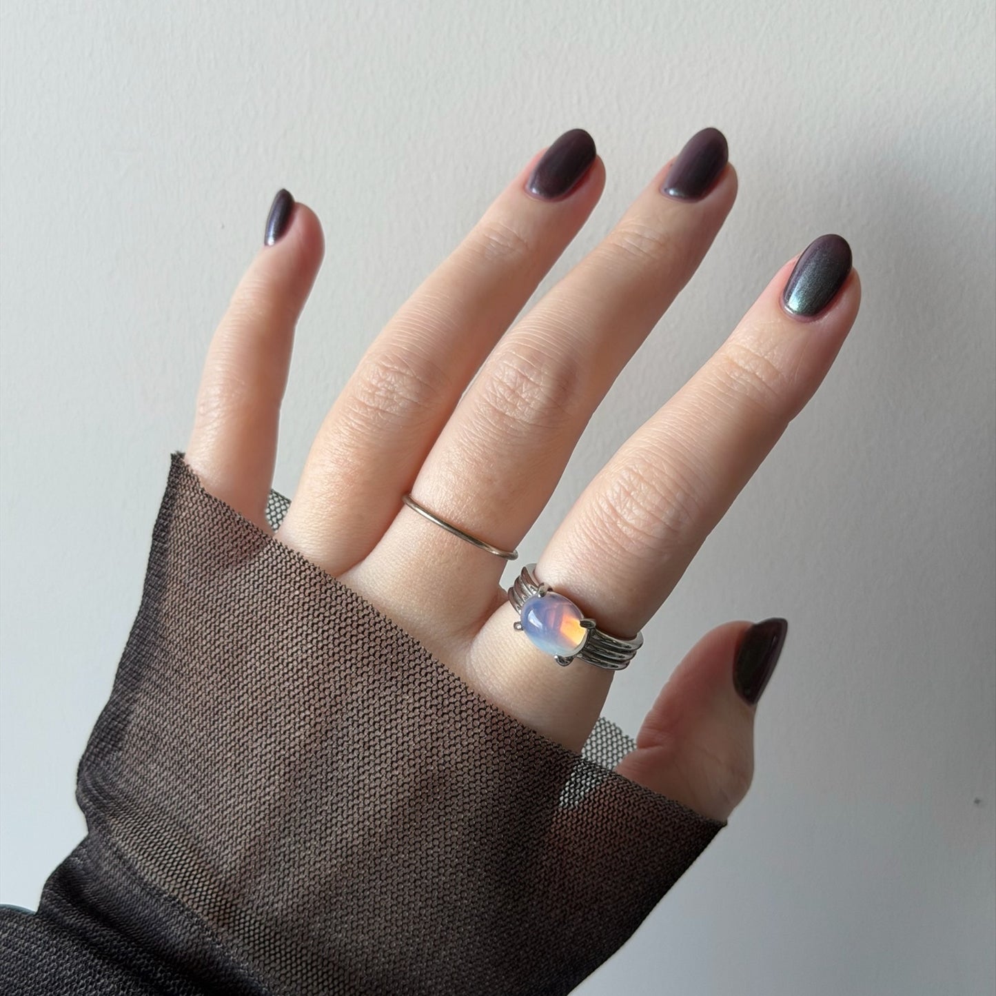 [ vintage purple glass ] trois silver