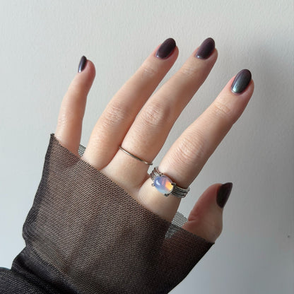 [ vintage purple glass ] trois silver