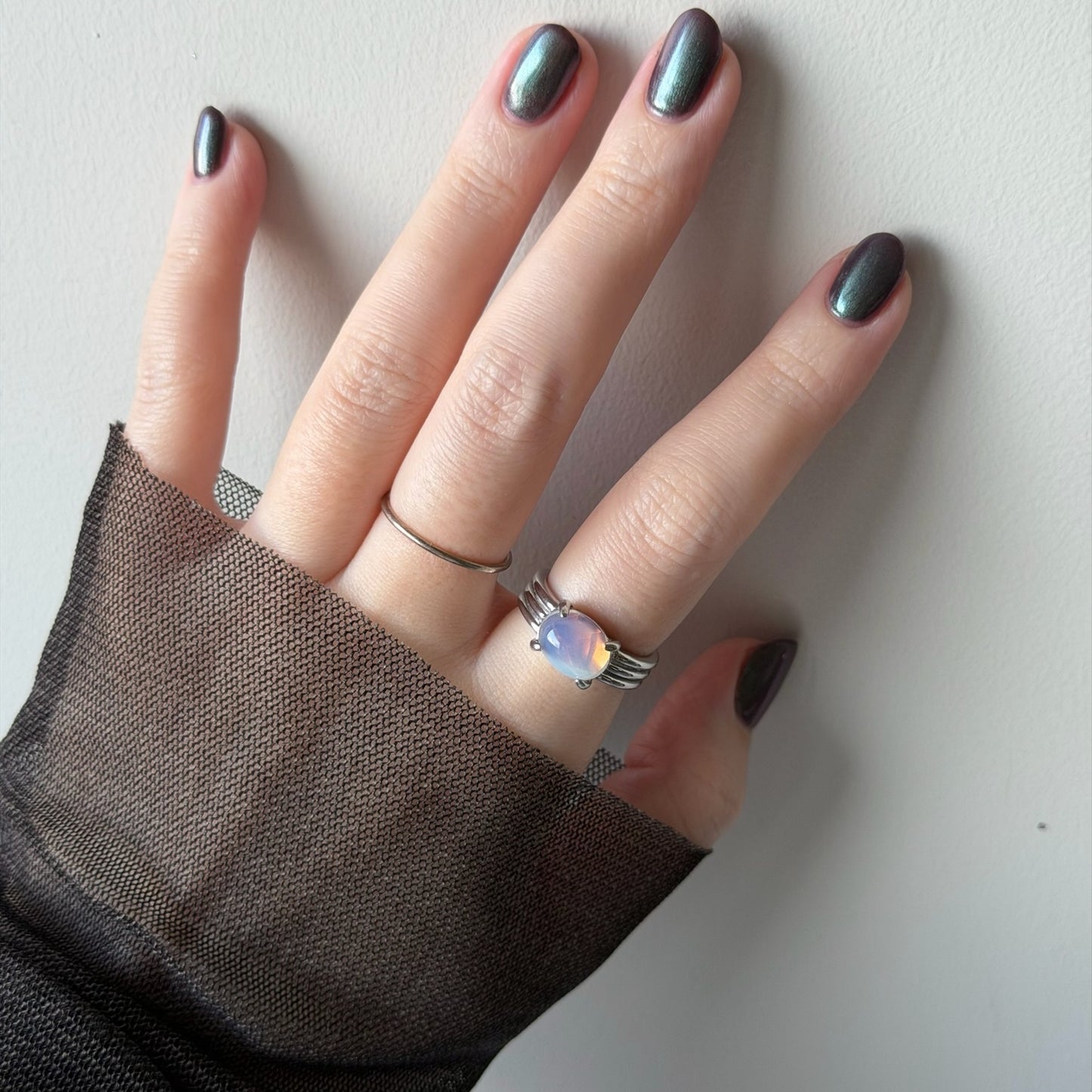 [ vintage purple glass ] trois silver