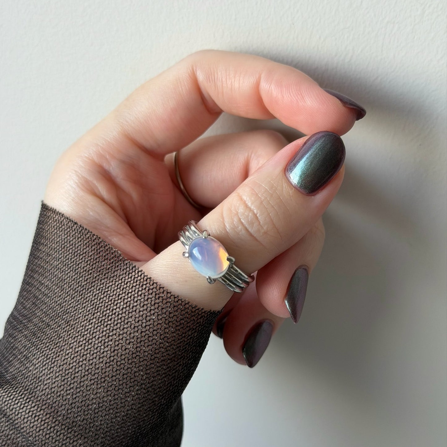 [ vintage purple glass ] trois silver
