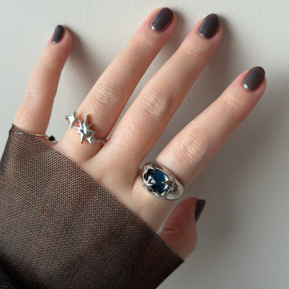 [ apatite ] twinkle ring silver