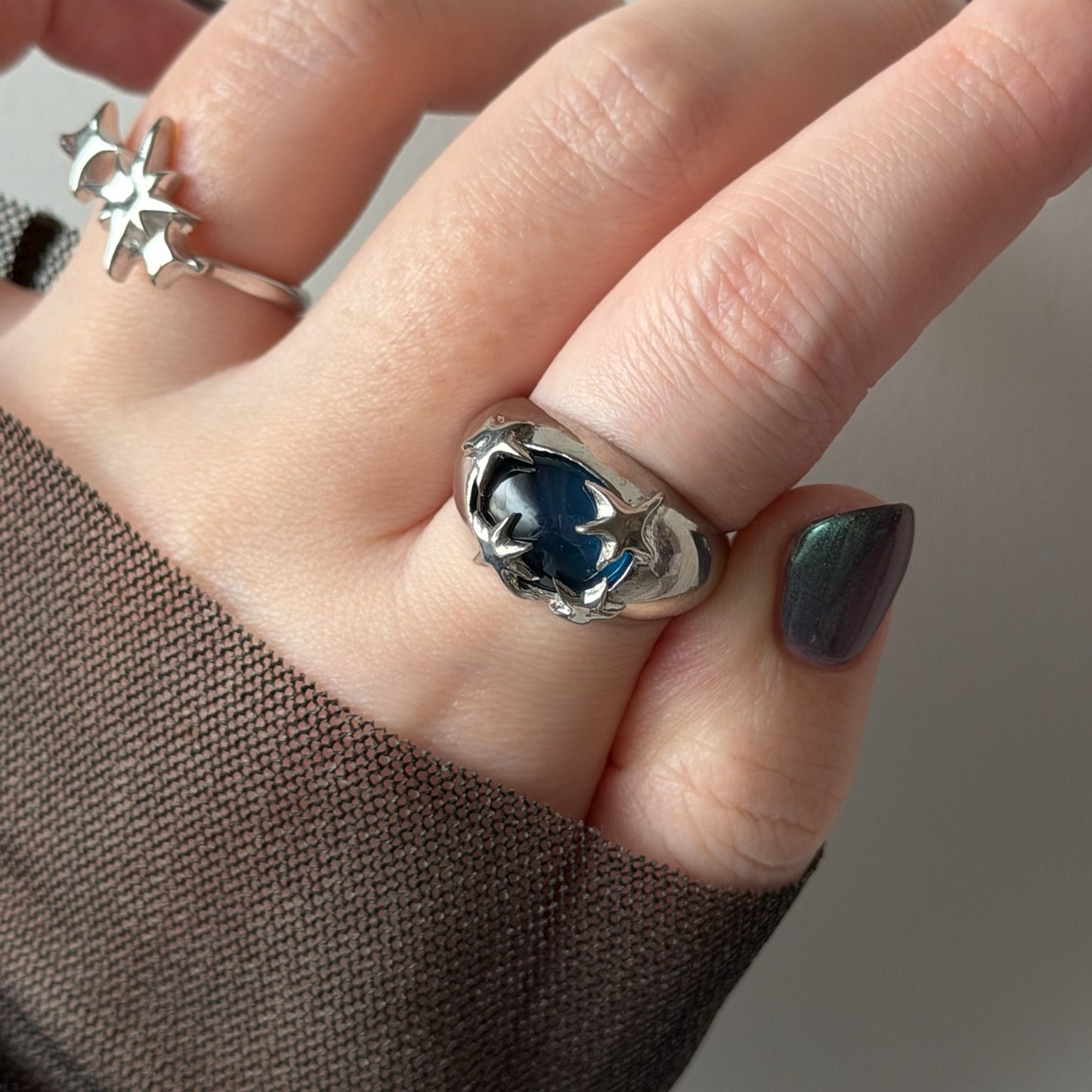 [ apatite ] twinkle ring silver
