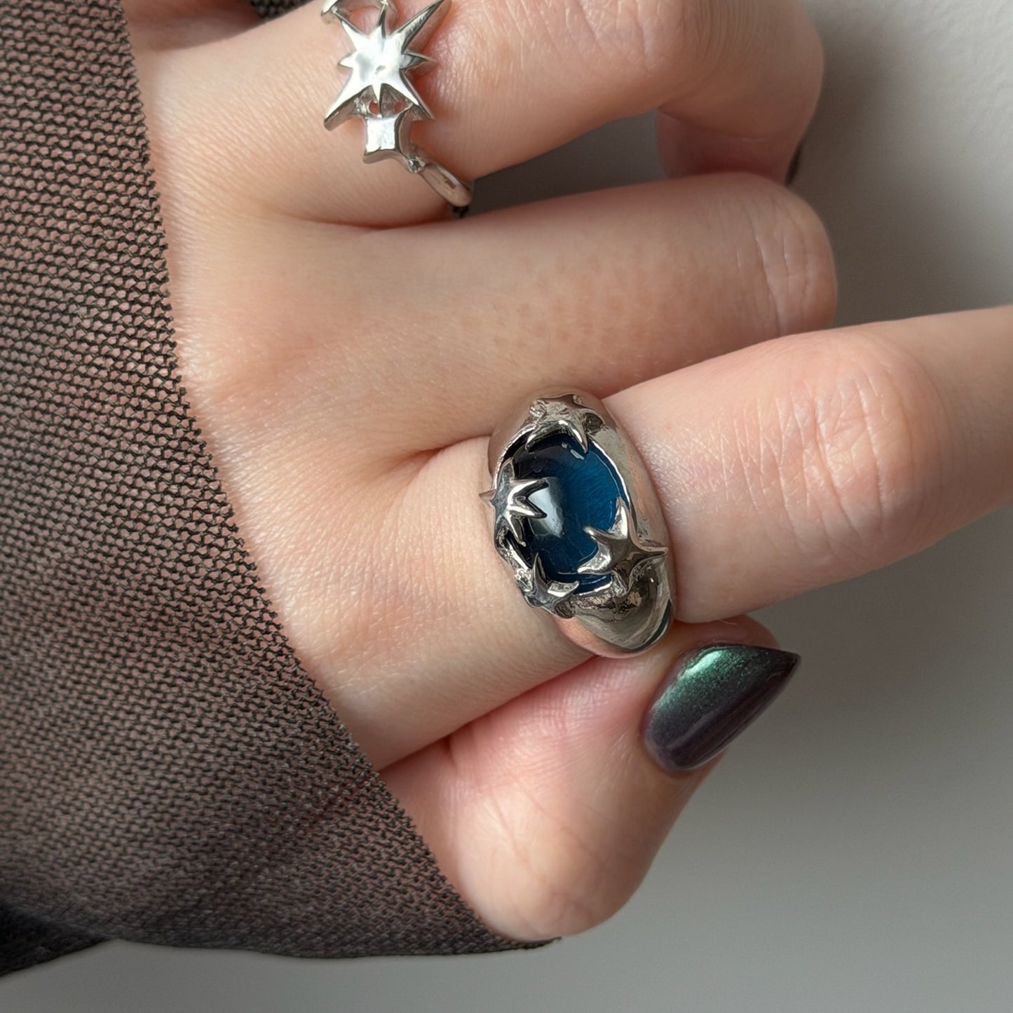 [ apatite ] twinkle ring silver
