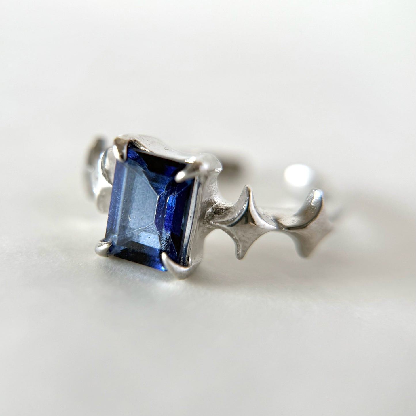[ blue mystic topaz ] rectangle sparkle silver