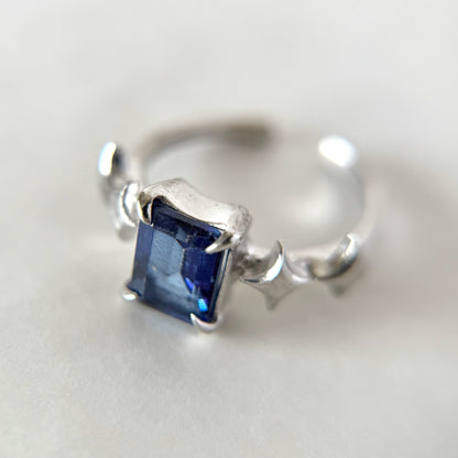 [ blue mystic topaz ] rectangle sparkle silver