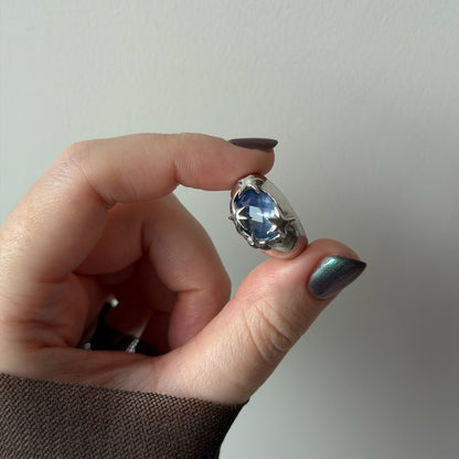 [ lapis lazuli quartz triplet ] twinkle ring silver