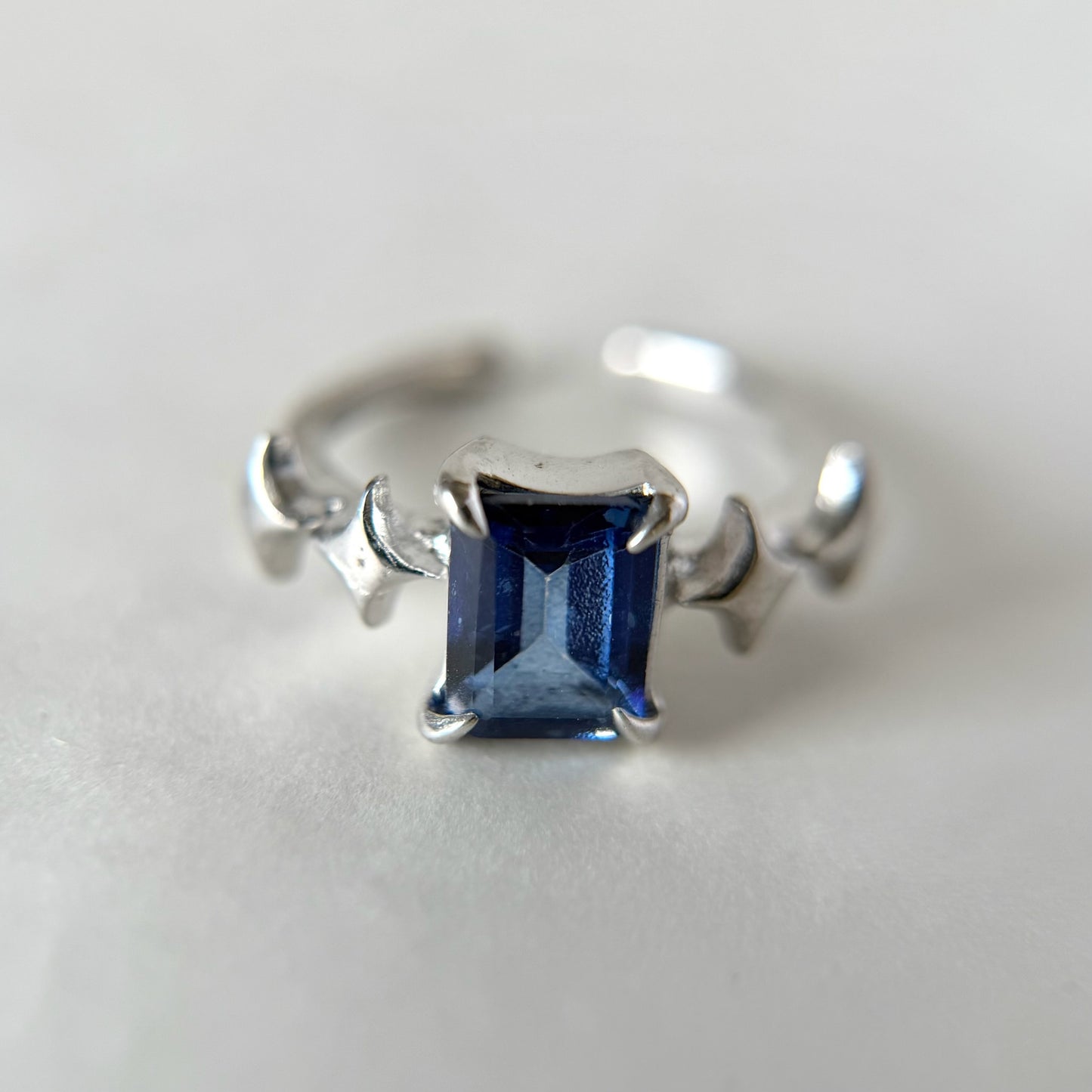 [ blue mystic topaz ] rectangle sparkle silver