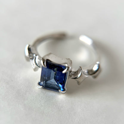 [ blue mystic topaz ] rectangle sparkle silver
