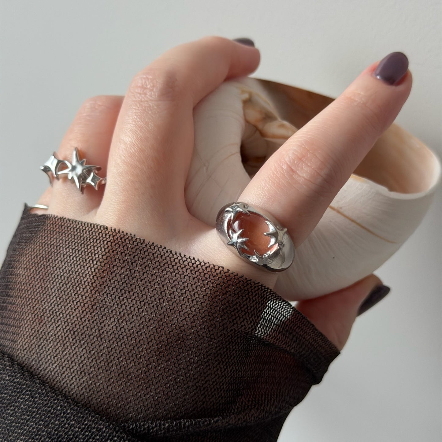 [ blush ] twinkle ring silver
