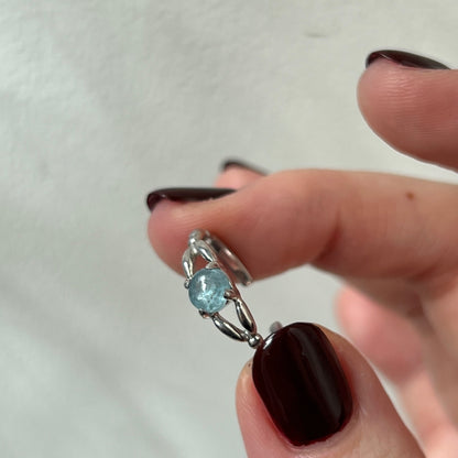 [ aqua kyanite ] spring ring silver