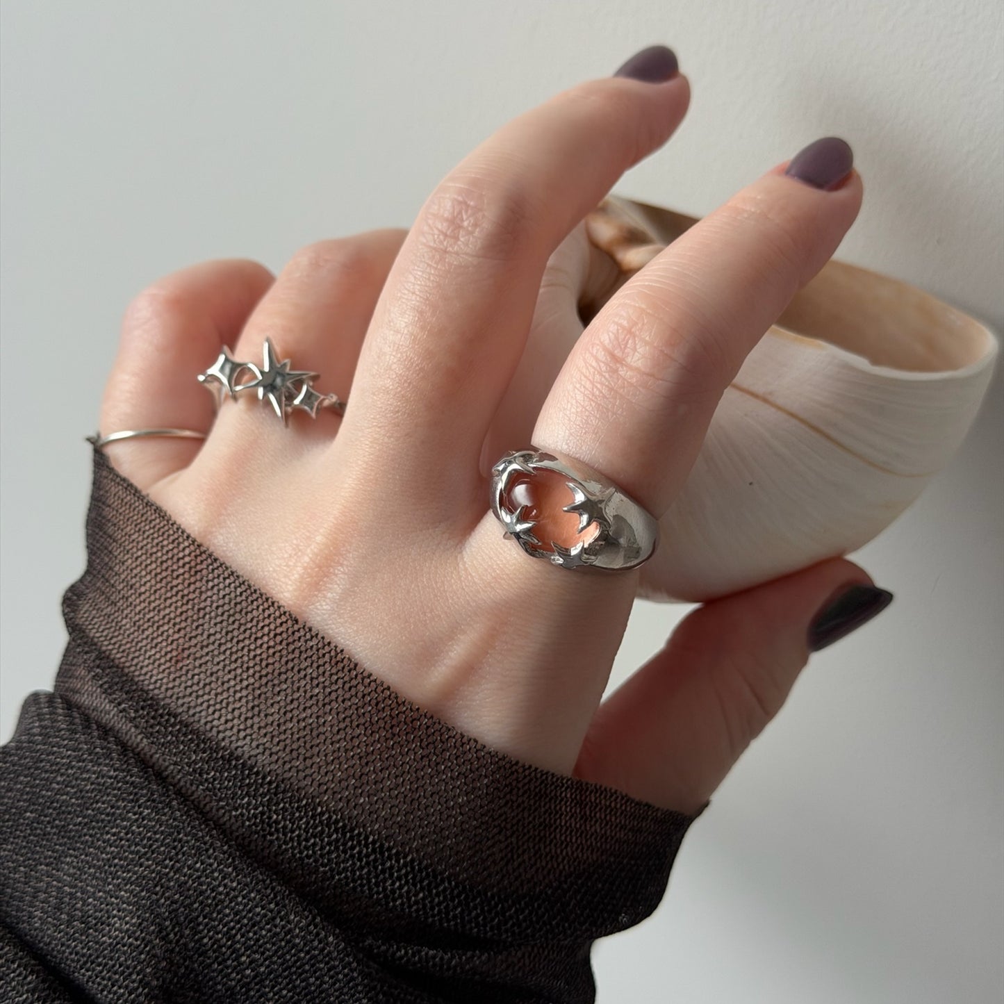 [ blush ] twinkle ring silver