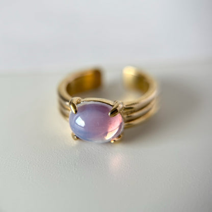 [ vintage purple glass ] trois gold