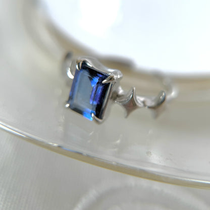 [ blue mystic topaz ] rectangle sparkle silver