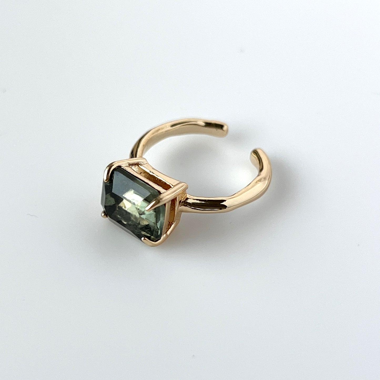 [ green ] gem OCTAGON gold [ free size]