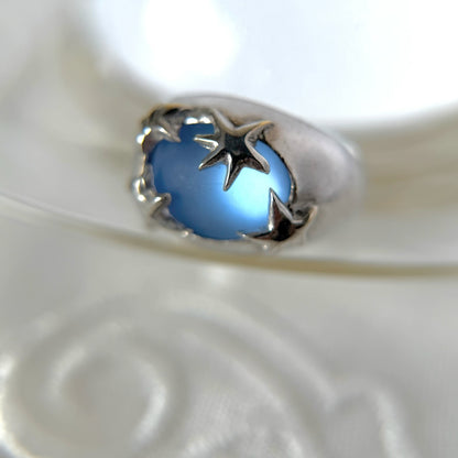 [ sapphire frost ] twinkle ring silver