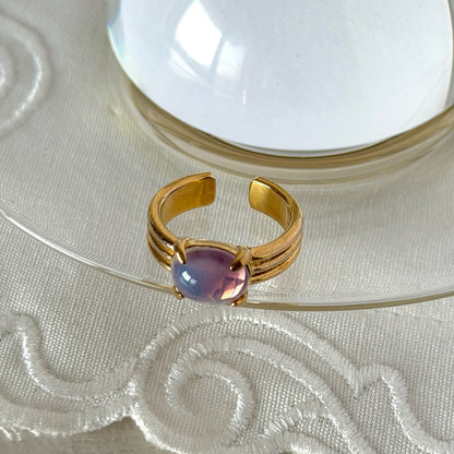 [ vintage purple glass ] trois gold