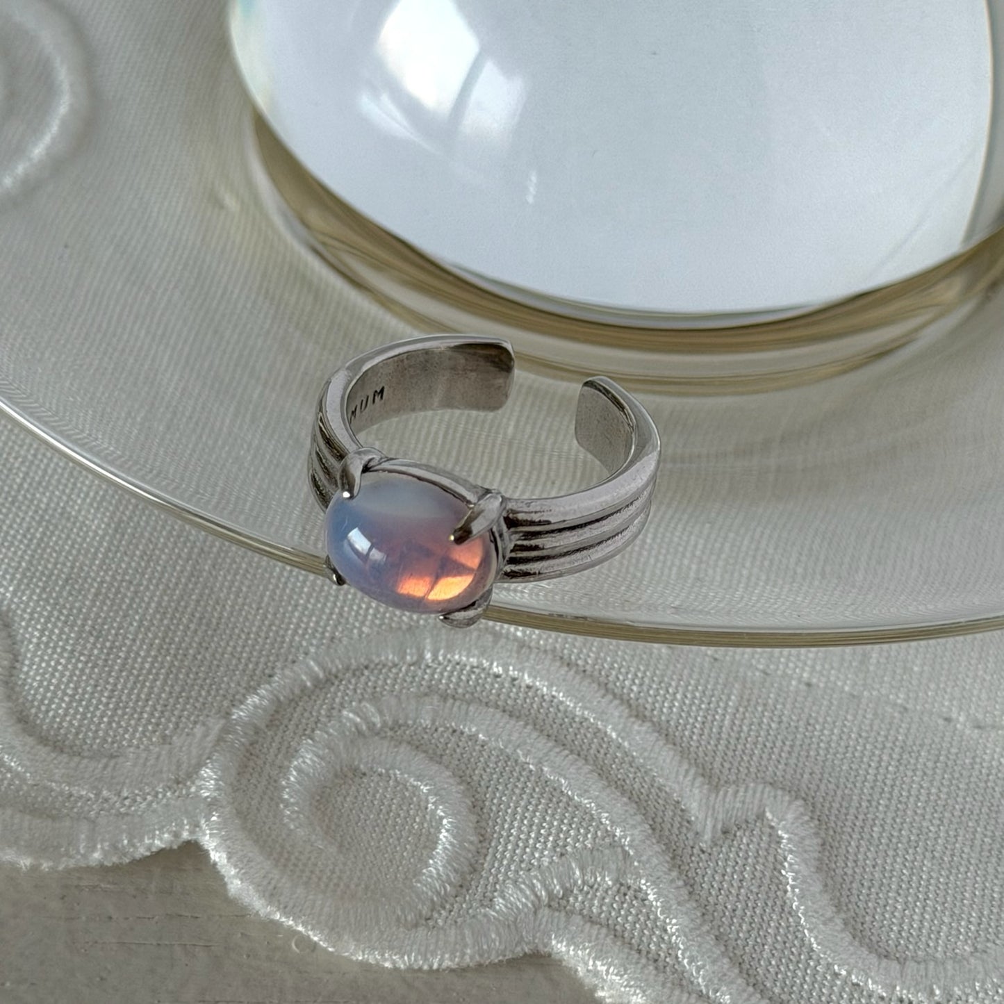 [ vintage purple glass ] trois silver