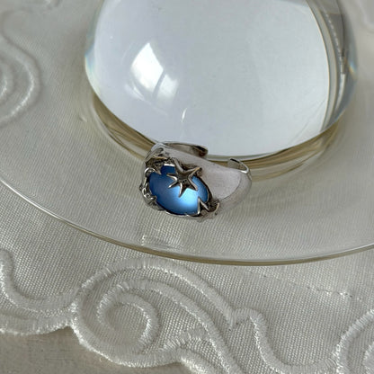 [ sapphire frost ] twinkle ring silver