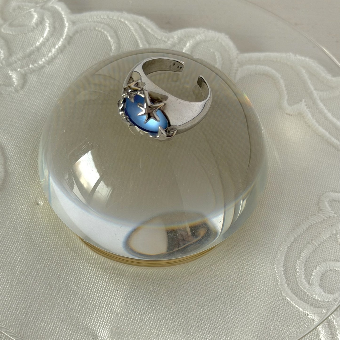[ sapphire frost ] twinkle ring silver